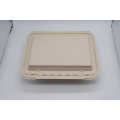 Large Food Party Tray with Lids Biodegradable Food Box Hot Dog 500-1000ml Meat Platter